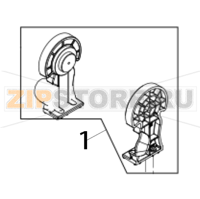 Media holder assembly TSC TX310 Media holder assembly TSC TX310Запчасть на деталировке под номером: 1