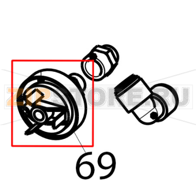 Water pressure switch 1/8&quot; G Tecnoinox GFB10DS Water pressure switch 1/8" G Tecnoinox GFB10DSЗапчасть на деталировке под номером: 69