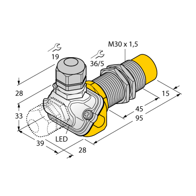 Датчик индуктивный Turck NI30U-EM30WDTC-AP6X 