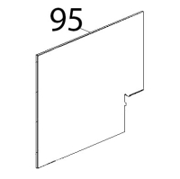 Vetro interno 457x432x6 BETFL Unox XVC 204