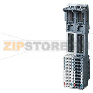 SIMATIC ET 200SP, двухместный базовый блок 2BU15-P62+A0+2DB, 1 шт. в упаковке, втычные клеммы, без дополнительных клемм, новая нагрузочная группа, ШxВ: 30 мм x 117 мм Siemens 6ES7193-6BP60-0DA0 
