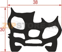 ПРОКЛАДКА ДЛЯ ФИКСАТОРА ДВЕРЦЫ ДУХОВКИ 700 ММ