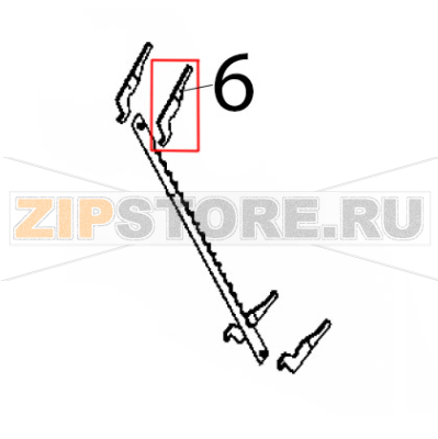 Right spring lever Rollmatic CP 42 Right spring lever Rollmatic CP 42Запчасть на деталировке под номером: 6