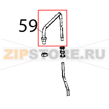 Tubo est. umidita&#039; and RC1165A0 Unox XFT 185 Tubo est. umidita' and RC1165A0 Unox XFT 185Запчасть на деталировке под номером: 59