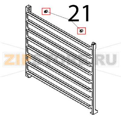 Perno M6 porta/vassoi Angelo Po FX82E2T Perno M6 porta/vassoi Angelo Po FX82E2TЗапчасть на деталировке под номером: 21