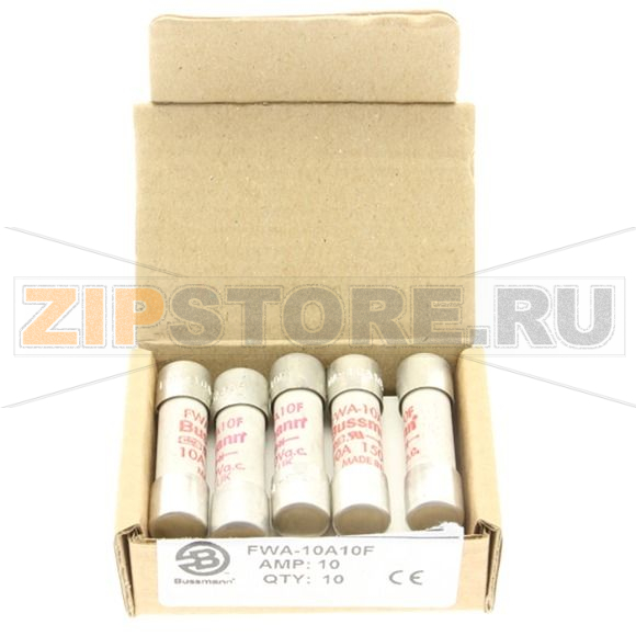 Предохранитель, 10 A, AC 150 В, DC 150 В, 100 кА, 10x38 мм, aR, UL Eaton SEMI-COND FUSE 10A 150V 