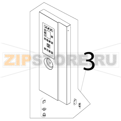Gr. cruscotto con scheda el. tastiera Angelo Po FX101G2 Gr. cruscotto con scheda el. tastiera Angelo Po FX101G2Запчасть на деталировке под номером: 3