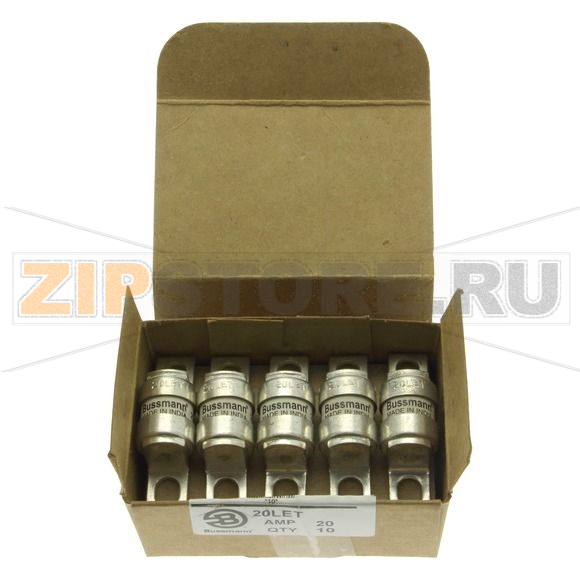 Предохранитель, 20 A, AC 240 В, DC 150 В, 200 кА, BS88, 18x56 мм, aR, BS Eaton 20A 240V AC TYPE T 