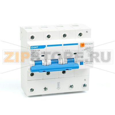 Дифавтомат 100 А, 30 мА, 10 кА Chint NXBLE-125 