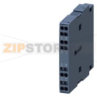 БЛОК ДОП. КОНТАКТОВ, 1НO+1НЗ, D IN EN 50012, БОКОВОЙ, 10MM, ПРУ ЖИННЫЕ ЗАЖИМЫ, ДЛЯ ПУСКАТЕЛЕЙ, ТИПОРАЗМЕР S0..S3 Siemens 3RH1921-2DA11