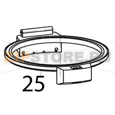 Lid ring Bartscher CFXB-138-195 Lid ring Bartscher CFXB-138-195Запчасть на деталировке под номером: 25