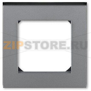 Рамка одноместная, сталь/дымчатый чёрный ABB 2CHH015010A6069 