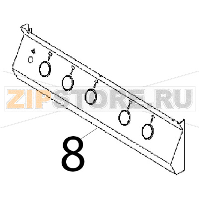 Cruscotto sup. comp. Angelo Po 1G1FA0G Cruscotto sup. comp. Angelo Po 1G1FA0GЗапчасть на деталировке под номером: 8