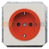 DELTA PROFIL ТИТАНОВО-БЕЛЫЙ РОЗЕТКА SCHUKO ОРАНЖЕВОЕ ГНЕЗДО 10A DC/16А AC 250В С БЕЗРЕЗЬБОВЫМИ КОНТАКТНЫМИ ЗАЖИМАМИ Siemens 5UB1480
