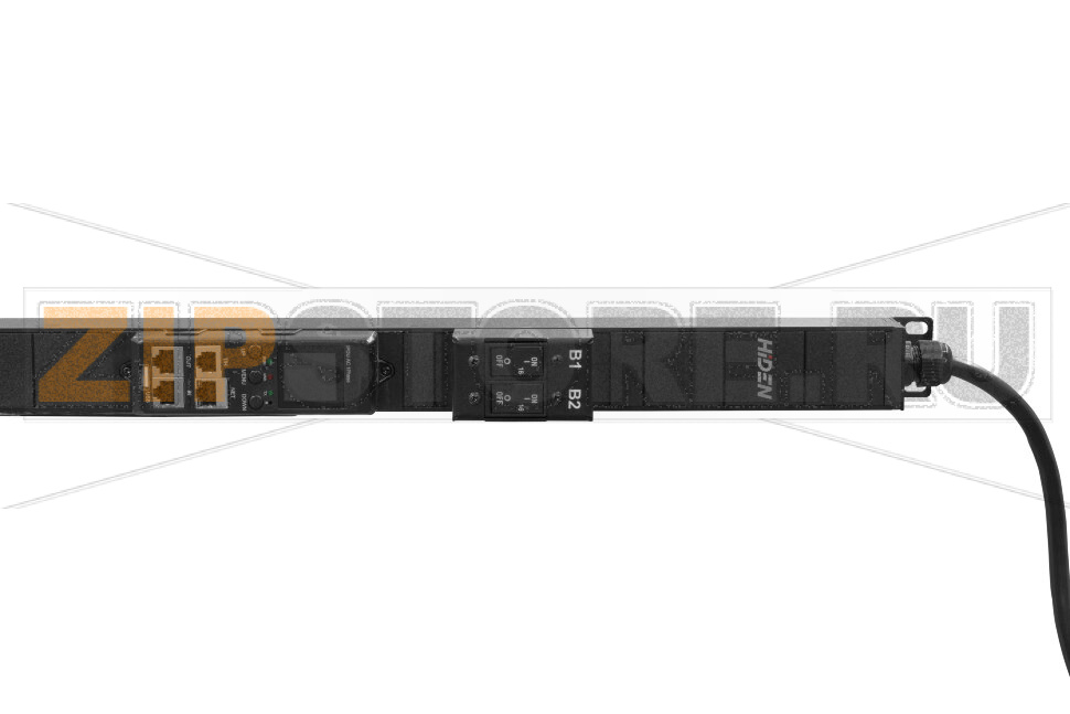 Блок розеток однофазный 32 А, вертикальный, 20 розеток IEC C13, 4 розетки IEC C19 Hiden HE1V-20A4B-32-QM-30Z 