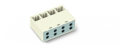 Snap-on type conductor support; 4-пол.; серые Wago 267-328 Универсальная модульная система соединения, от 5 до 11 контактовВозможность расширения системы в будущемКомпактный дизайн...