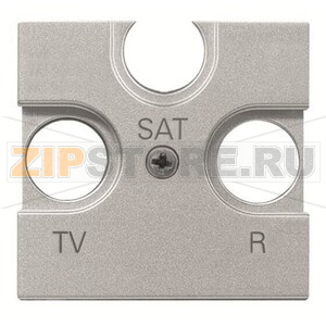 Накладка для TV/R/SAT розетки, двухмодульная, серебристая ABB 993.60 