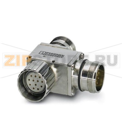 Т-образный разветвитель M23 Phoenix Contact RC-T 12/1BU2ST 12-полюсный, с одним гнездом M23 и двумя штекерами M23 полюса 9 и 10 соединены перемычкой.Минимальный заказ: 1 шт.Упаковка: 1 шт.