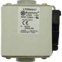 Предохранитель, 900 A, AC 1250 В, size 3, 76x92x91 мм, aR, UL, IEC 13 UNc Eaton FUSE 900A 1250