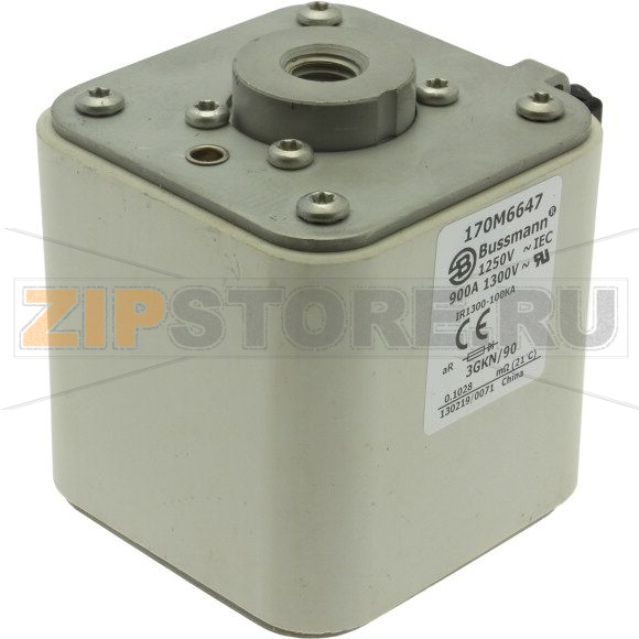 Предохранитель, 900 A, AC 1250 В, size 3, 76x92x91 мм, aR, UL, IEC 13 UNc Eaton FUSE 900A 1250 