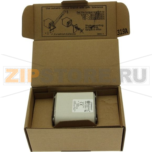 Предохранитель, 900 A, AC 1250 В, size 3, 76x92x91 мм, aR, UL, IEC 13 UNc Eaton FUSE 900A 1250 