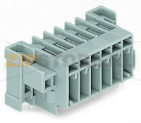 Вилка THT; 1.0 x 1.0 mm solder pin; угловые; Шаг контактов 5 мм; 2-пол.; серые Wago 769-662/004-000