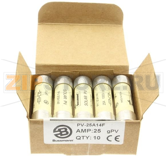 Предохранитель, 25 A, DC 1000 В, 30 кА, IEC 60269-6 type A, 14x51 мм, gPV, IEC Eaton 25AMP 1000V 
