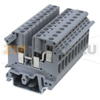 Клемма проходная, универсальная, 3 контакта, серая CHIKU RUK 3-TWIN