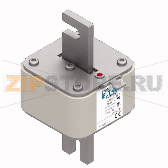 Предохранитель, 550 A, AC 690 В, 200 кА, DIN 3, 76x90x139 мм, aR, DIN, IEC Eaton FUSE 550A 690V 