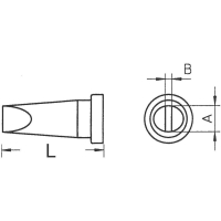 Жало паяльное, форма: долотообразное, наконечник: 1.6 мм, 1 шт Weller LT-A