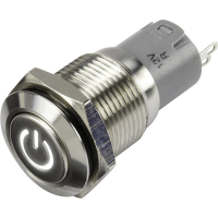 Кнопка 48 В/DC, 2 А, 1 x выкл/вкл, без фиксации, IP65, 1 шт TRU Components LAS2GQF-11DT/W/12V/S/P