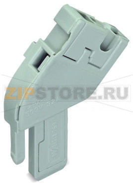 Начальный модуль для 1-проводной розетки; угловые; 4 mm; 1-пол.; 4,00 mm; серые Wago 769-512 