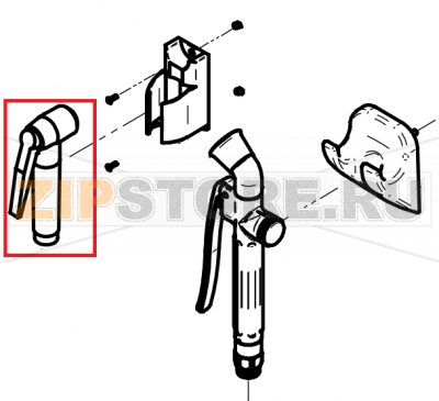Hand shower, table top units P3 CONVOTHERM OES 10.10   Hand shower, table top units P3 CONVOTHERM OES 10.10Запчасть на сборочном чертеже под номером: 520Название запчасти на английском&nbsp;языке: Hand shower, table top units P3 CONVOTHERM OES 10.10
