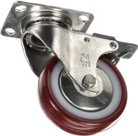 REV.WHEEL D.100 INOX +FLANGE+BRAKE