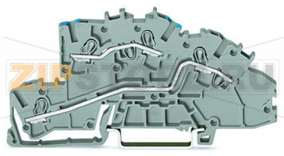 Многоуровневые клеммы для монтажа; 4 mm; N/L; Push-in CAGE CLAMP®; 2,50 mm; серые Wago 2003-7649 