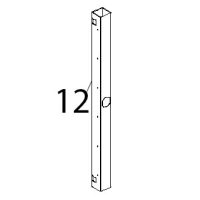 Colonnina laterale DX inox porta Unox XBC 604P
