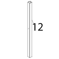 Colonnina laterale SX inox Unox XBC 815G