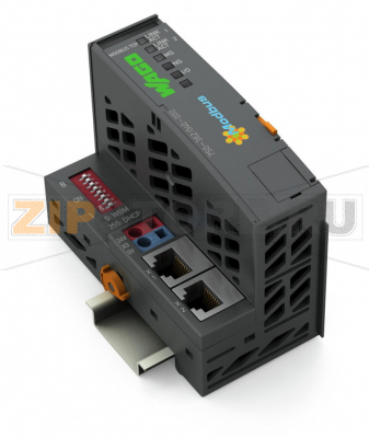 Каплер шины Modbus TCP; 4-е поколение; Extreme; темно-серые Wago 750-362/040-000 The 750-362/040-000 Modbus TCP/UDP Fieldbus Coupler connects ETHERNET to the modular WAGO-I/O-SYSTEM. The fieldbus coupler automatically configures, creating a local process image which may include analog, digital or specialty modules.Two ETHERNET interfaces and an integrated switch allow the fieldbus to be wired in a line topology. This eliminates additional network devices such as switches or hubs. Both interfaces support Auto-Negotiation and Auto-MDI(X). The DIP switch configures the last byte of the IP address and may be used for IP address assignment (DHCP, BootP, static).The coupler is designed for fieldbus communication in Modbus networks. It also supports a wide variety of standard ETHERNET protocols (e.g., HTTP(S), BootP, DHCP, DNS, SNMP, (S)FTP). An integrated Web server provides configuration and status information to the coupler. The coupler has an integrated supply terminal for the system voltage. The field power jumper contacts are supplied via a separate supply module.The device is ideal for operation in harsh environments thanks to:Extended temperature rangeGreater immunity to impulse voltages and electromagnetic interferenceHigher vibration and shock resistance...