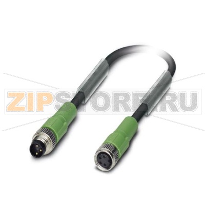 Кабель для датчика / исполнительного элемента Phoenix Contact SAC-3P-M 8MS/ 3,0-PUR/4P-M 8FS 3-полюсн., PUR без галогенов, темно-серый RAL 7021, Штекеры прямое M8, к Гнездо прямое M8, Длина кабеля: 3 м.Минимальный заказ: 50 шт.Упаковка: 5 шт.