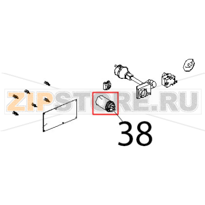 Condenser 3.5 µF, 450 Vac, 50/60 Hz Unox XF 130 Condenser 3.5 µF, 450 Vac, 50/60 Hz Unox XF 130Запчасть на деталировке под номером: 38