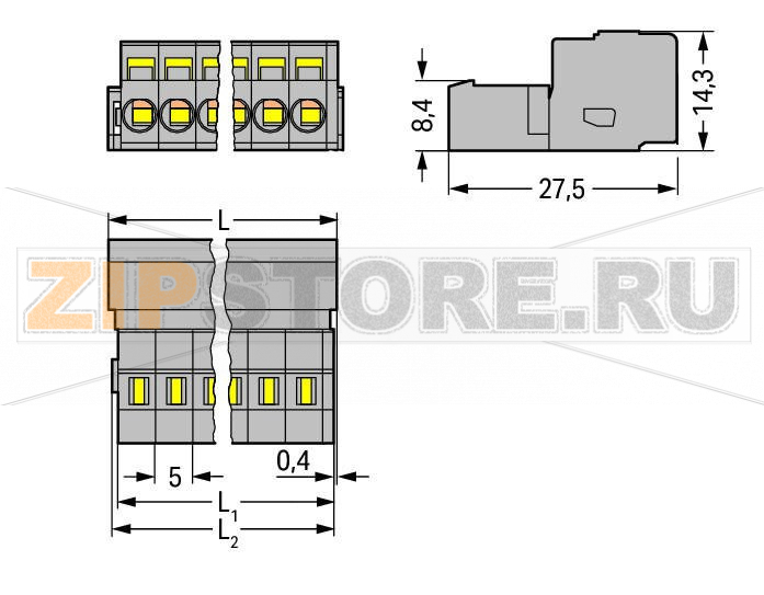 MCS MIDI Classic 1-проводная вилка; 2,5 мм; Шаг контактов 5 мм; 23-пол.; 2,50 mm; серые Wago 231-623 Универсальное соединение для всех типов проводниковПростая предварительная сборка и монтаж на устройстве посредством горизонтального и вертикального монтажа CAGE CLAMP®Для соединений "провод-провод" и "плата-провод"Возможны варианты кодировки...