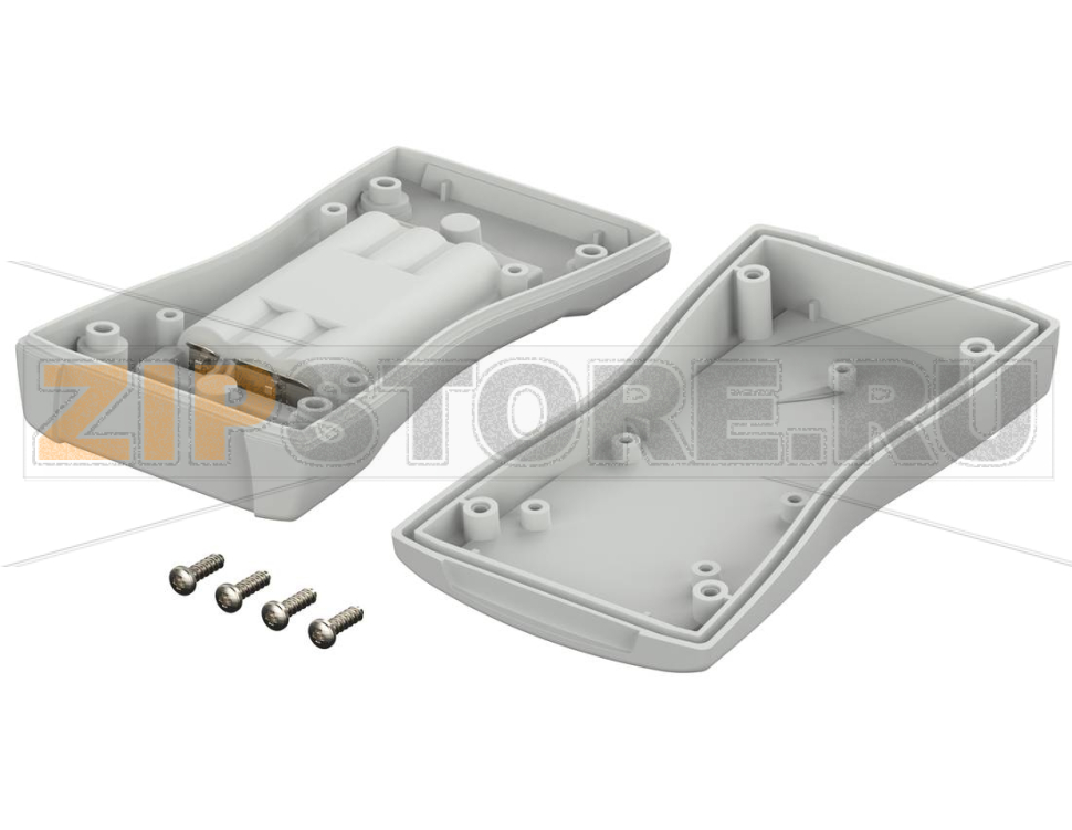 Корпус ручной с отсеком для 3 батареек микро (AAА), 119.3x64.9x26.5 мм, IP 40 (IP 65) Bopla BS 403 F-7035 