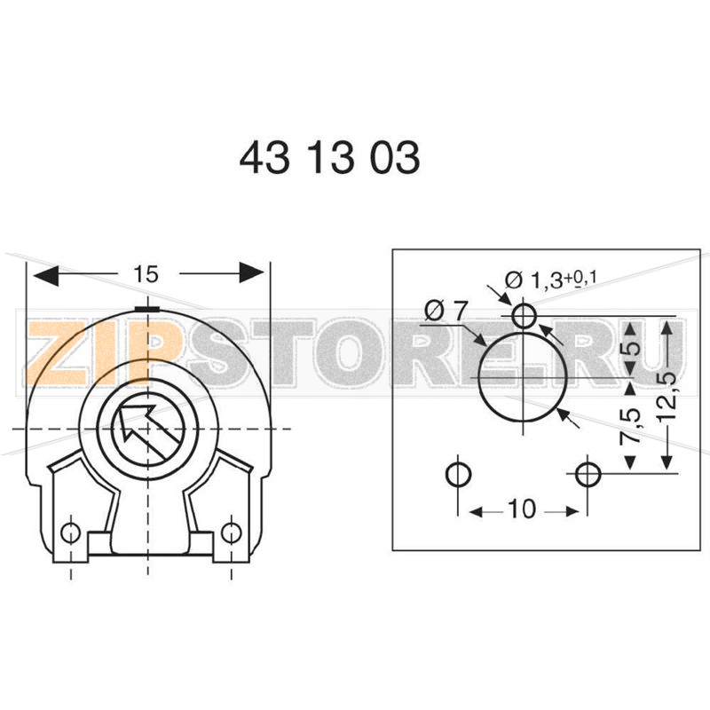 Резистор линейный 0.25 Вт, подстроечный, 1 мОм, 250°-270°, 1 шт Piher PT15LV02-105A2020-S 