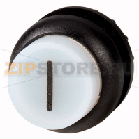 Головка кнопки с подсветкой, выступающие, без фиксации, белая Eaton M22S-DLH-W-X1