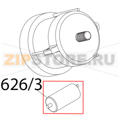 Condensatore 20 uF, omologat. UL Sirman Palladio 300 Condensatore 20 uF, omologat. UL Sirman Palladio 300Запчасть на деталировке под номером: 626/3
