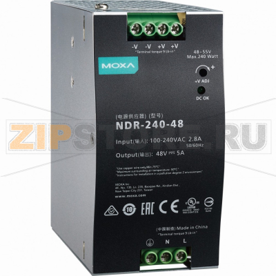 Блок питания 48 В, 240 Вт, 5 А MOXA NDR-240-48 
