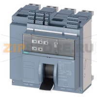 fixed-mounted molded case circuit breaker w. handle frame 1600; 4AUX and trip alarm switch S24; Icu "H" Icu=85kA @ 415V, 4-pole, left ETU350, LSI, In=1250A rotary coding switch Ir=500...1250A Isd=1...10xIn, Ii=1.5...15xIn N conductor protec. adjustable OF