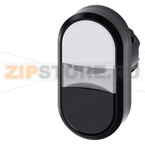 АКТУАТОР ДВОЙНОЙ КНОПКИ, 22MM, КРУГЛ., ПЛАСТИК, КНОПКА БЕЛАЯ, КНОПКА ЧЁРНАЯ ПЛОСКАЯS, С ГРАВИРОВКОЙ ЛАЗЕРОМ, НАЧАЛО С ТРОКИ - ВЕРХНИЙ РЕГИСТР, ДАЛЕЕ - НИЖНИЙ РЕГИСТР Siemens 3SU1000-3AB61-0AA0-Z&amp;nbsp;Y10 