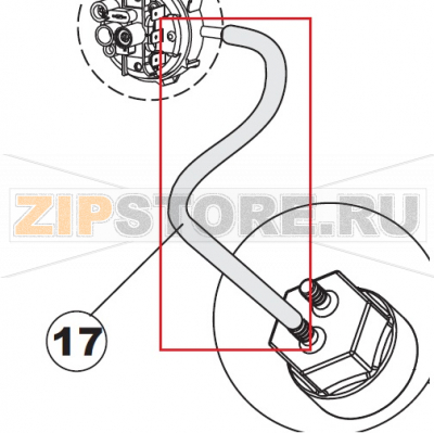 Pipe Apach AC800           Pipe Apach AC800Запчасть на сборочном чертеже под номером: 17Название запчасти Apach на итальянском языке: Pipe Apach AC800