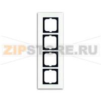 Рамка четырехместная, белое стекло ABB 17203.69